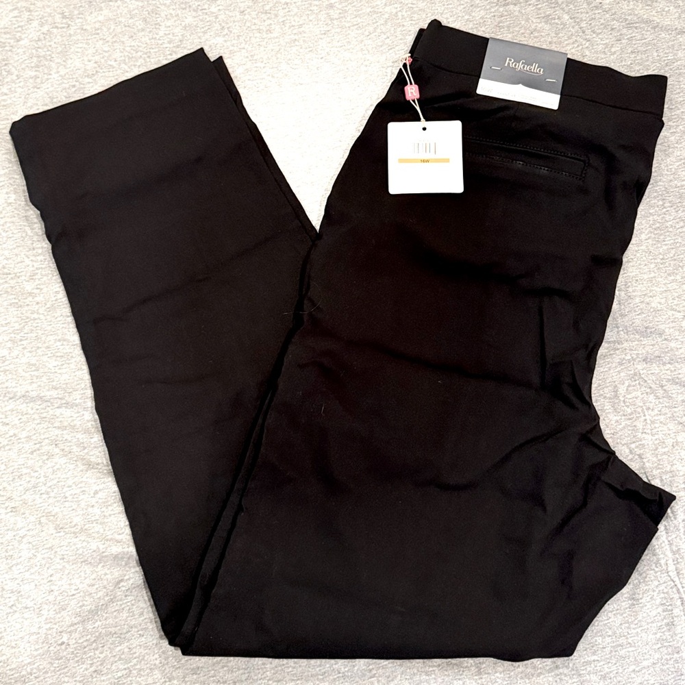 Rafaella Straight Leg Dress Pants | NWT | 16W | Black